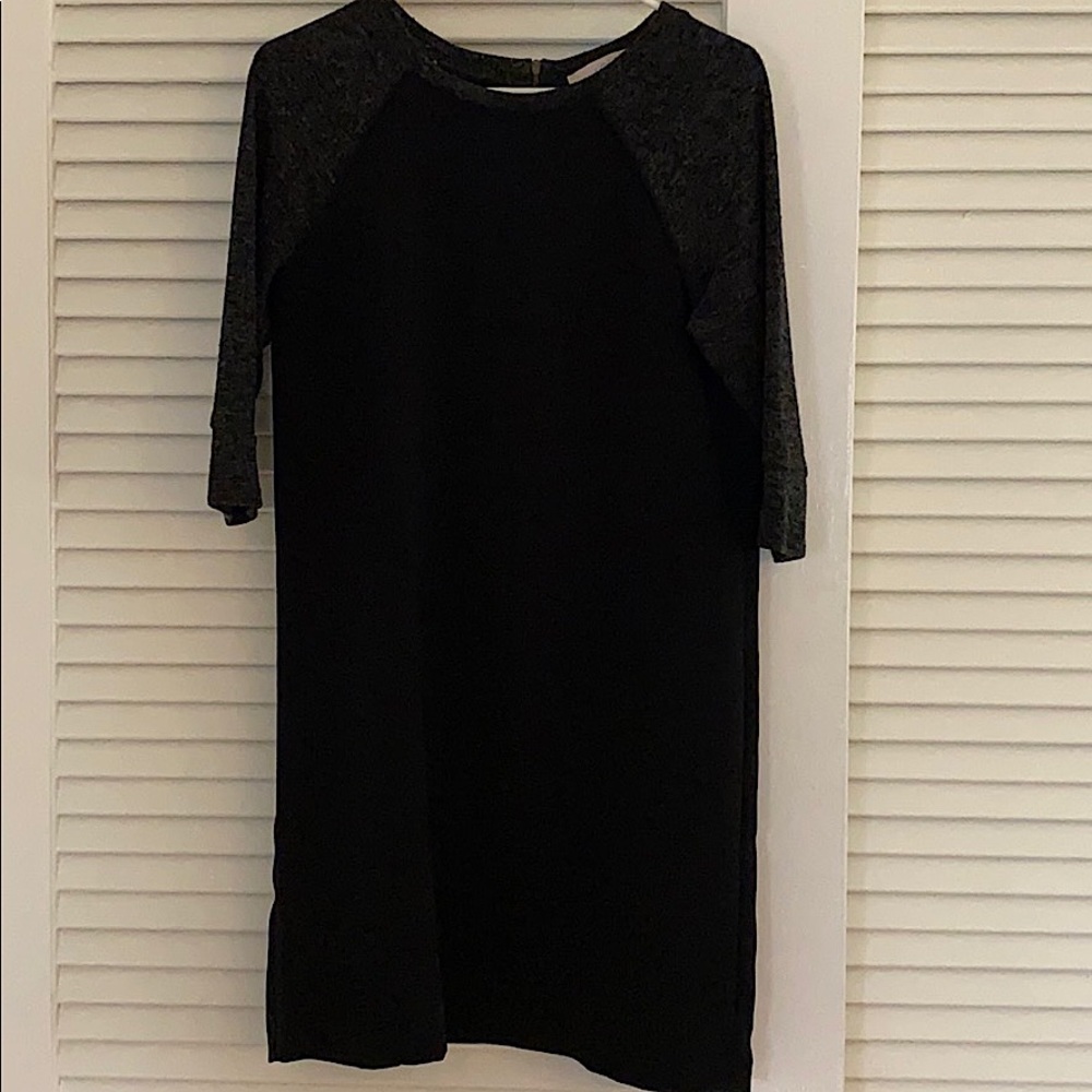 Loft baseball tee style black dress , size 4